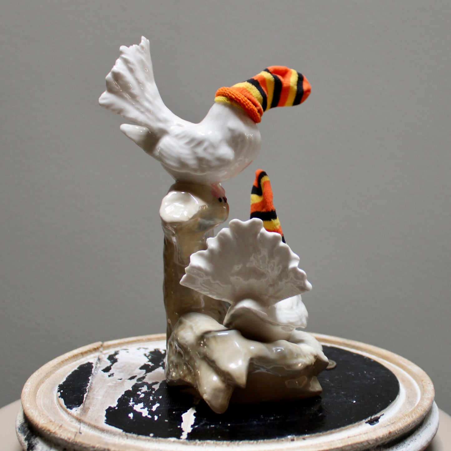 Werk 75. SOCKS in oude stolp Ø23X36cm