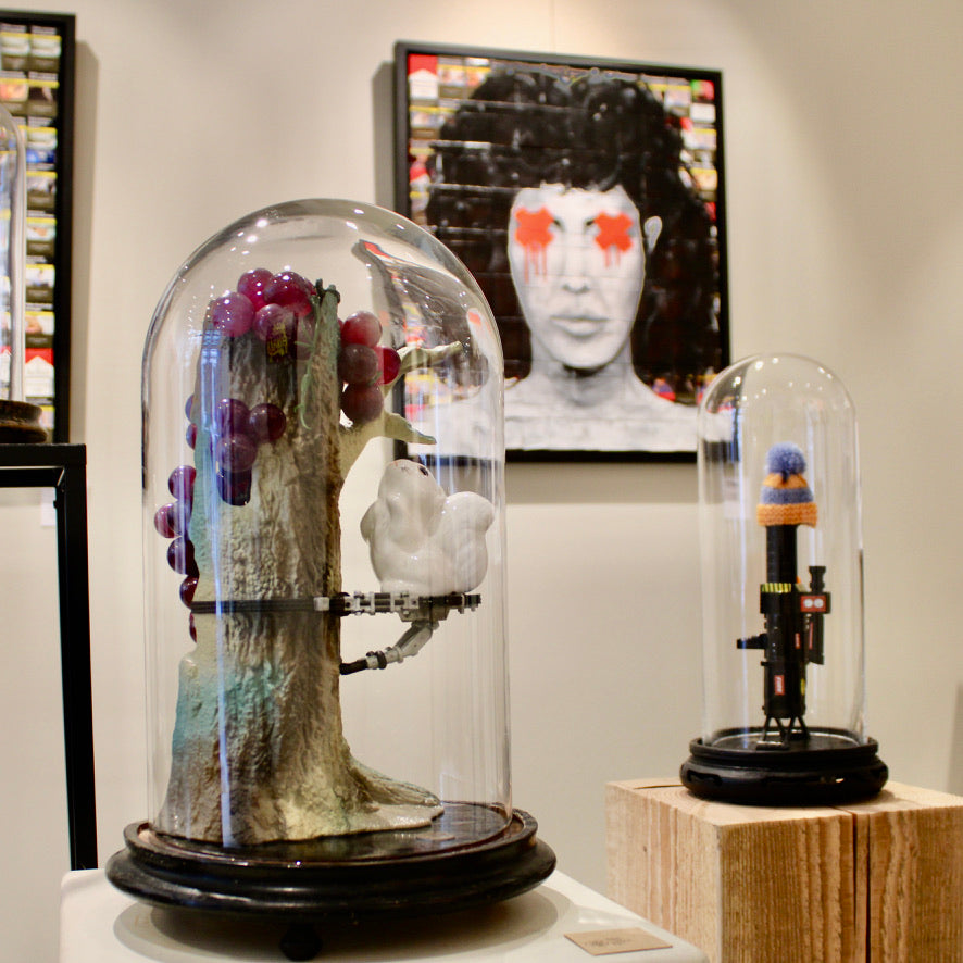 Werk 57. SQUIRREL in oude stolp Ø24X38cm