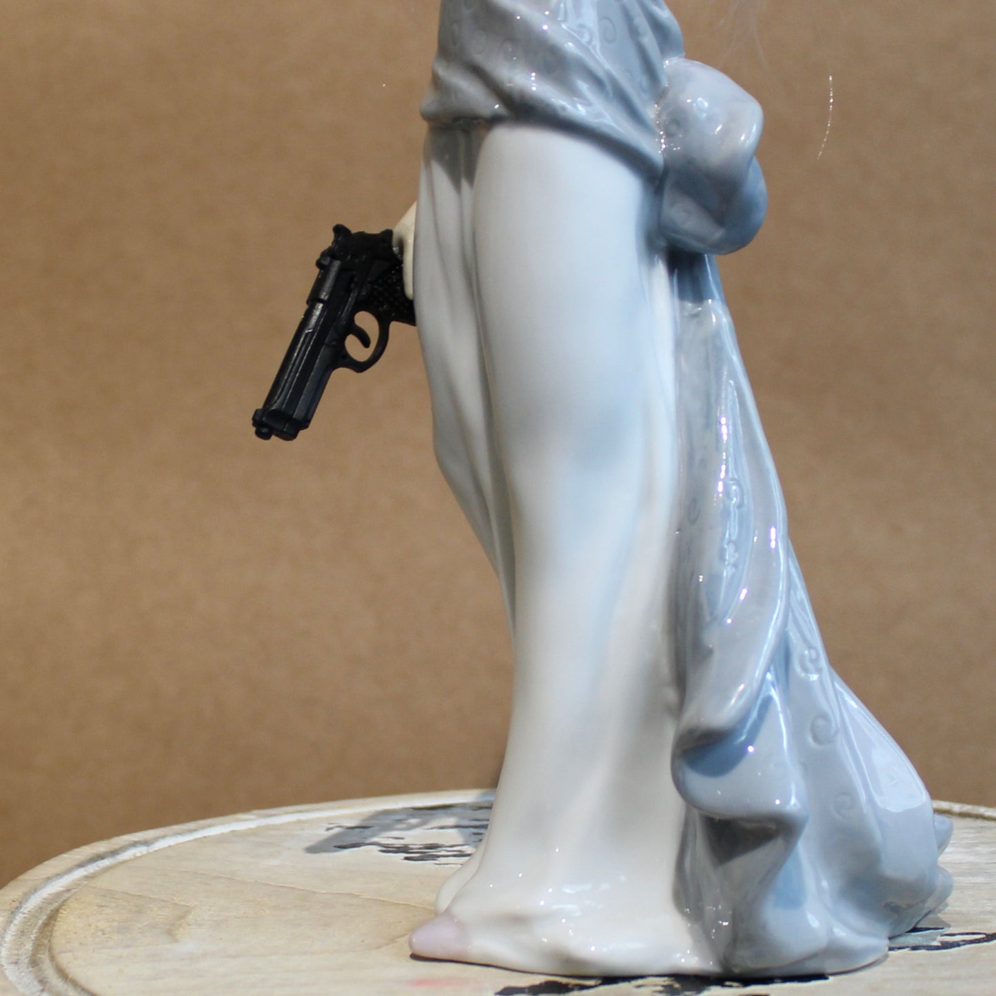 Werk 73. JANE BOND in oude stolp Ø24X53cm