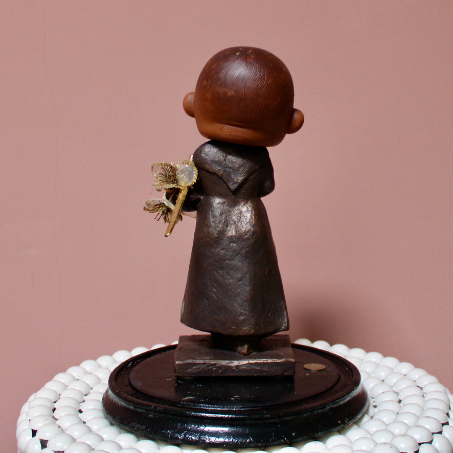 Werk 27. Gold in een oude stolp Ø24X49cm