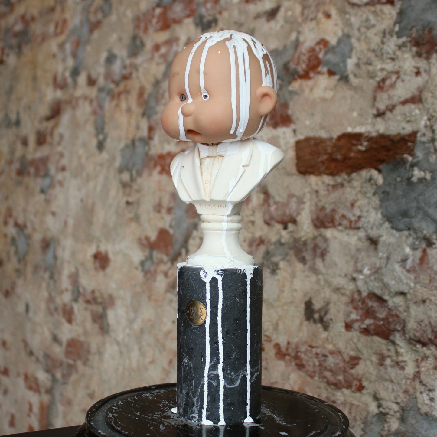 Werk 77. ROSSINI in oude stolp Ø23X46cm